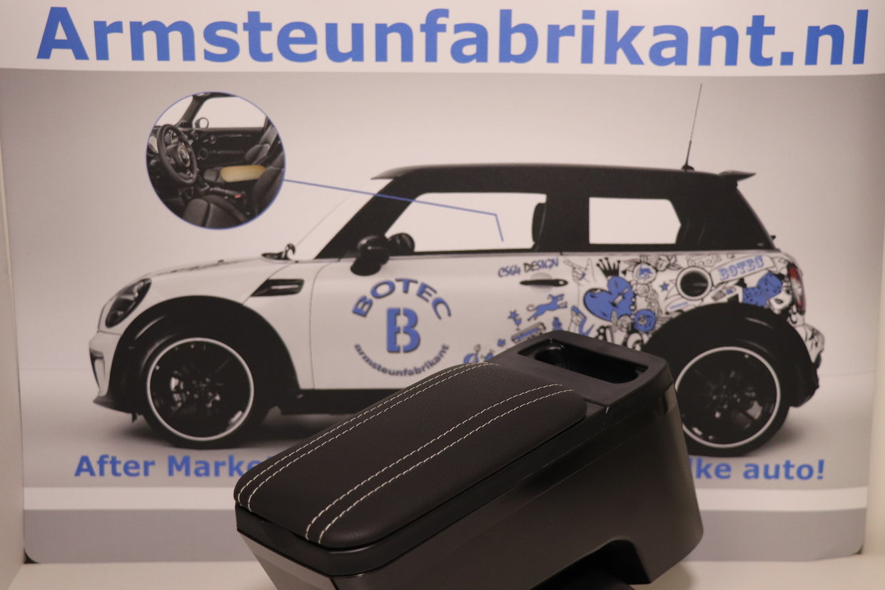  Leder schwarz mit weißen Nähten