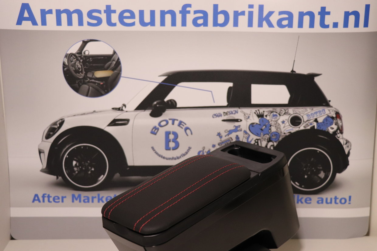  Leder schwarz mit roten Nähten