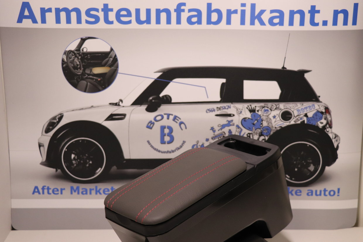  Leder schwarz mit roten Nähten